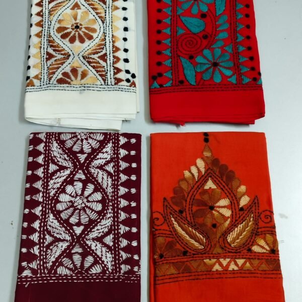 Kantha Stitched Blouse Piece (Net Quantity 4 piece)