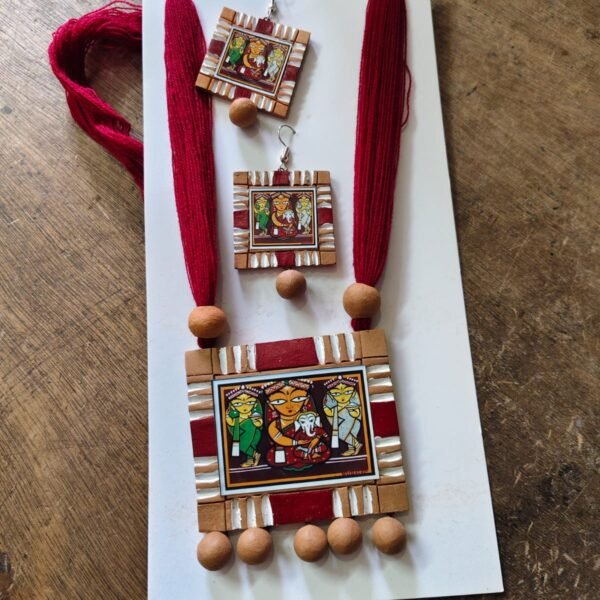 Terracotta Necklace Set for Women (Sticker Theme)