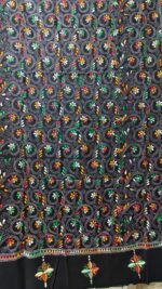 Kantha Woolen Shawl for ladies and girls (black) - Image 2