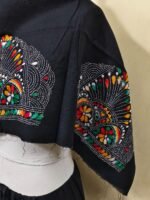 Kantha stitch Blouse piece (black) Multicolor Threads - Image 3