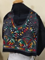 Kantha stitch Blouse piece (black) Multicolor Threads