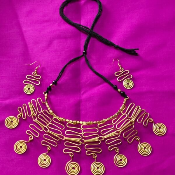Brass Metal Handmade Necklace Set For Women Girls