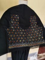 Kantha stitch Cotton Blouse piece (black colour) - Image 2