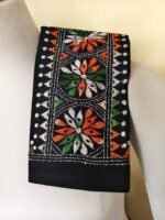 Kantha Stitch Blouse Piece for Ladies (black And Orange) - Image 6
