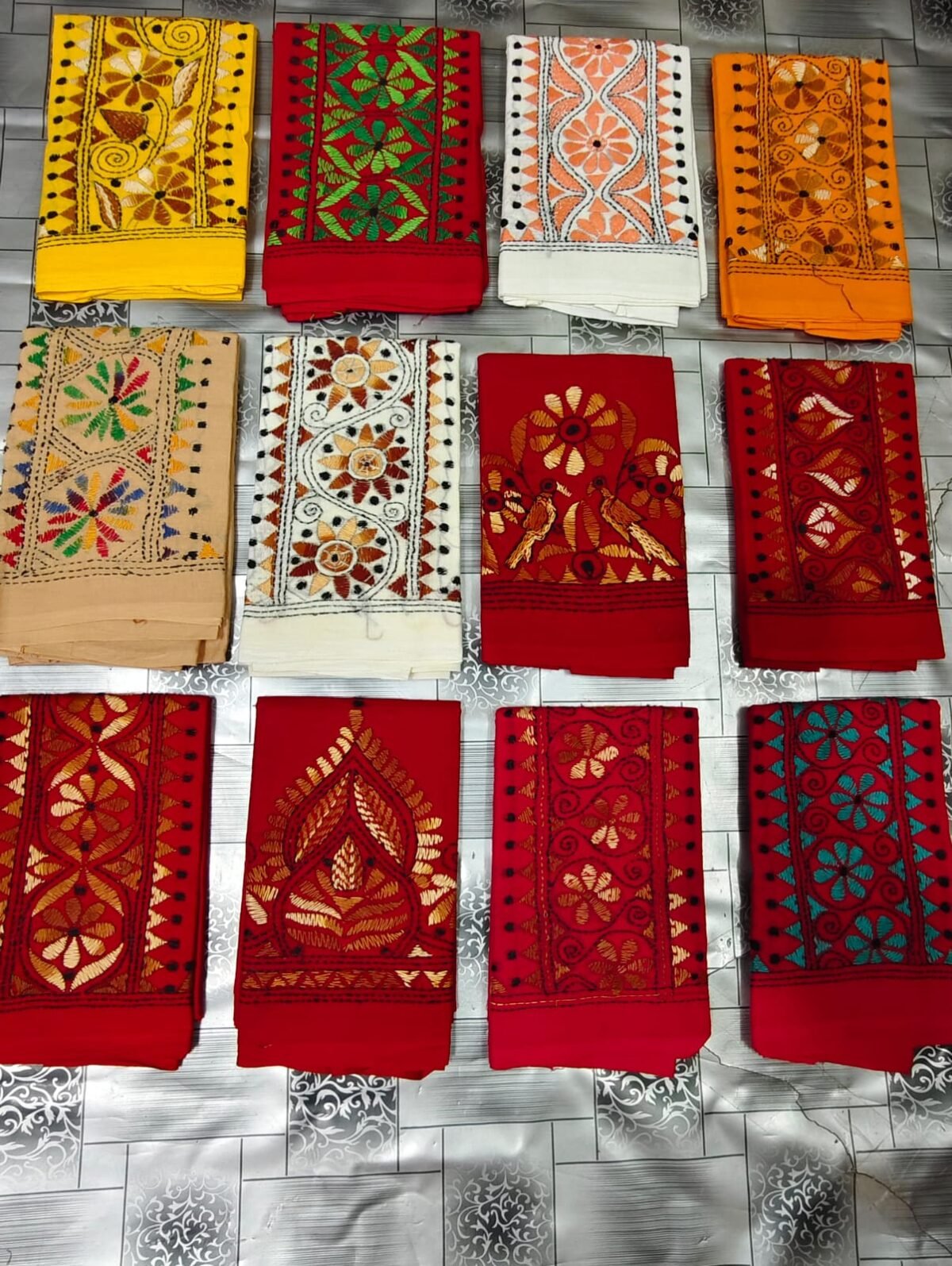 Buy Unique Kantha Stitch Blouse Material Wholesale (12pc) - Image 5
