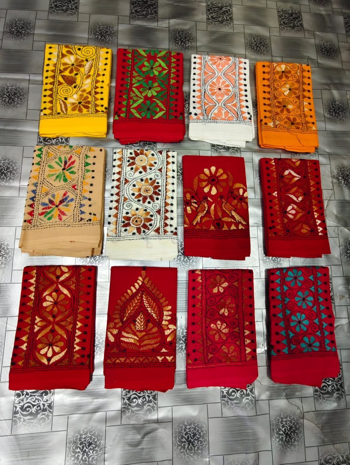 Buy Unique Kantha Stitch Blouse Material Wholesale (12pc) - Image 1
