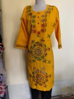 Kantha Stitch Long Kurti - Image 3