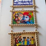 Tribal Dance Wooden Frame Painting (Handcrafted Wall Décor, 10x7 inch)