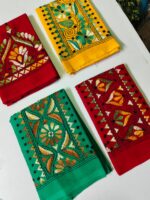 Hand work Kantha Stitch Blouse Piece for Ladies (Colour - Red) - Image 3