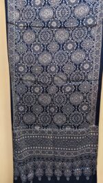 Ajrakh Mashru Modal Silk Hand Block Stole For Women - Image 2