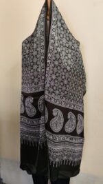 Ajrakh Modal Silk Stole Dupatta Hand block for Women - Image 4