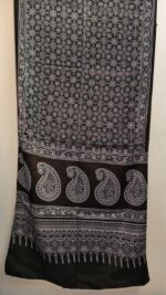 Ajrakh Modal Silk Stole Dupatta Hand block for Women - Image 5