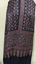 Ajrakh Modal Silk Stole Dupatta Hand block (Mashru Silk) - Image 2
