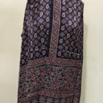 Ajrakh Modal Silk Stole Dupatta Hand block (Mashru Silk)