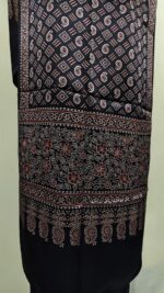 Ajrakh Modal Silk Stole Dupatta Hand block (Mashru Silk) - Image 6