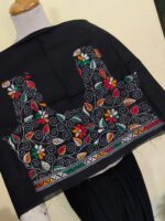 Kantha stitch Blouse piece For Women (black) - Image 2