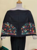 Kantha stitch Blouse piece For Women (black) - Image 4