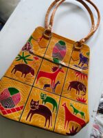 Handcrafted Leather Bag – Vibrant Animal Motif Design - Image 4
