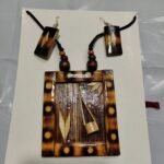 Bamboo Necklace with Earrings - Image 2