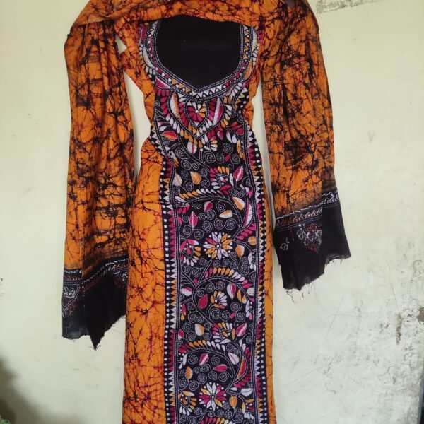 Handcraft Kantha Batik Salwar Suit Piece
