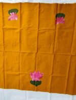 fabric print blouse material – Floral Motif (Yellow)