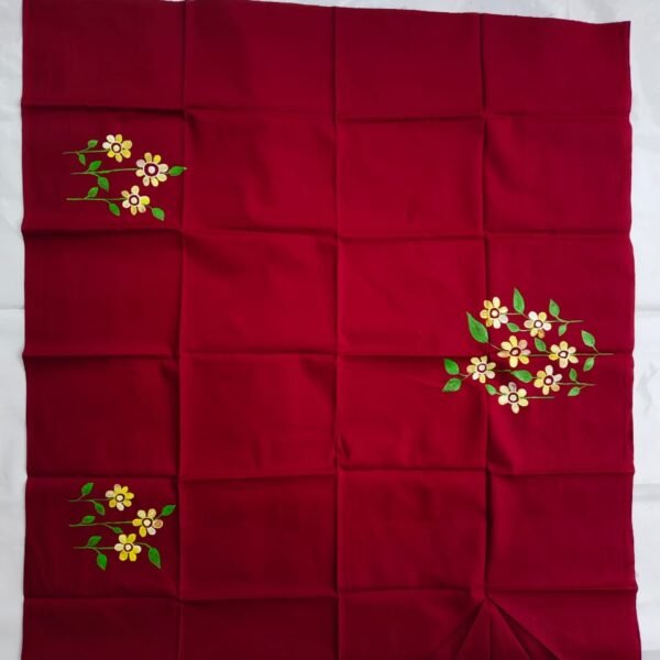 Embroidered Blouse Piece – Floral Motif