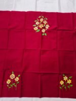 Embroidered Blouse Piece – Floral  Motif - Image 3