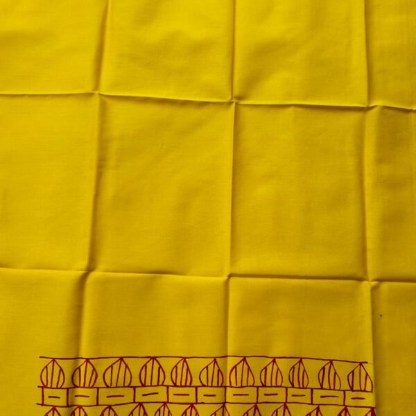 Cotton fabric print blouse material (Yellow)