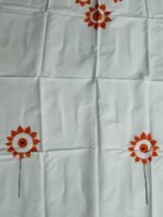 fabric print blouse material – Floral Motif (White) - Image 4