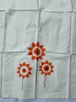 fabric print blouse material – Floral Motif (White)