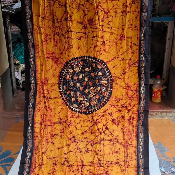 Katha Stitch Hand Batik Dupatta