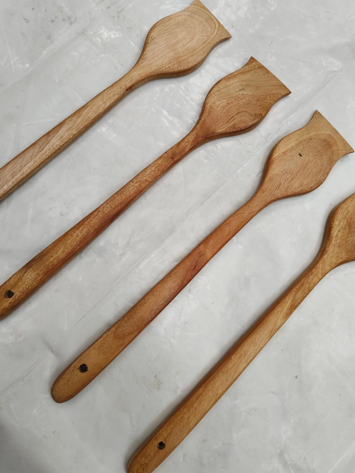Handmade wooden cooking spoons are safe and scratch-free for utensils. - Image 2