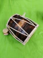 Handmade small size folk drum - natural leather drum - Image 3