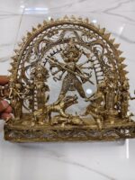 Tarang Arts Brass Dhokra Arts Durga Plate Idol