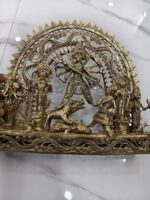 Tarang Arts Brass Dhokra Arts Durga Plate Idol - Image 3