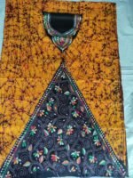 Kantha Stitch Batik Salwar Suit (yellow) - Image 4