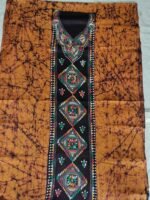 Kantha Stitch Batik Salwar Suit (yellow & black) - Image 4
