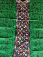 Kantha Stitch Hand Batik Salwar Suit (Green colour ) - Image 4