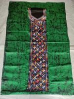 Kantha Stitch Hand Batik Salwar Suit (Green colour ) - Image 2