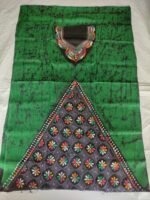 Kantha Stitch Hand Batik Salwar Suit (Green) - Image 6