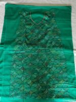 Kantha Stitch Hand Batik Salwar Suit (ForestGreen) - Image 3