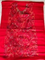 Handicraft Kantha Stitch Hand Batik Salwar Suit (Red) - Image 4
