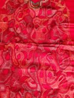 Handicraft Kantha Stitch Hand Batik Salwar Suit (Red) - Image 3