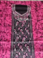 Kantha Stitch Batik Salwar Suit (Hot Pink) - Image 2