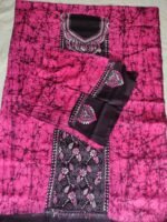 Kantha Stitch Batik Salwar Suit (Hot Pink)