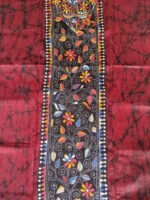 Handicraft Kantha Stitch Batik Salwar Suit  (Red) - Image 3