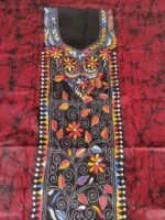 Handicraft Kantha Stitch Batik Salwar Suit  (Red) - Image 2