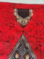 Pure Cotton Kantha Batik Salwar Suit (Red) - Image 2