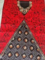 Pure Cotton Kantha Batik Salwar Suit (Red) - Image 3