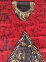 100% Cotton Kantha Batik Salwar Suit (Red) - Image 2